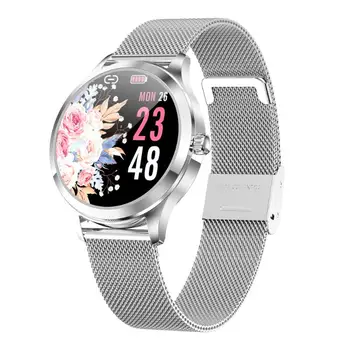 1/2/3PCS LW07 נשים חכם שעון DIY לצפות הפנים IP68 סיבוב מסך מלא פלדת אל-קצב הלב Tracker ליידי הילדה Smartwatch