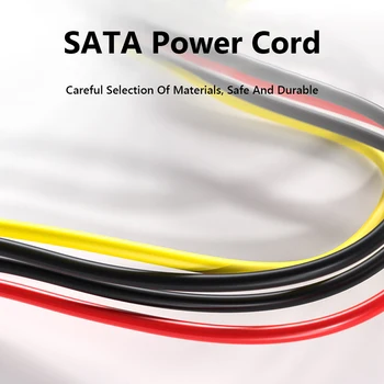 1 5 SATA כבל חשמל כבל מתאם מפצל כבלים, כונן קשיח ספק כוח