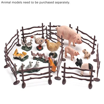 10Pc/להגדיר גדר קישוט מודל סימולציה החווה החווה DIY חול שולחן גדר אביזרים סטטי חצוצרה צעצוע לילדים