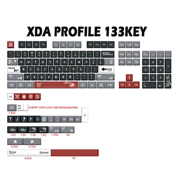 133 Keycaps PBT XDA פרופיל מותאם אישית Keycaps על 61/64/68/87/96/104/108 דובדבן Mechanical Gaming Keyboard