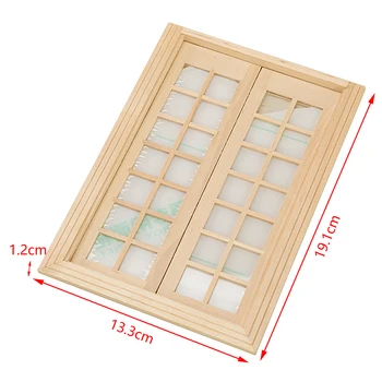 1PC הבובות מיני הדלת ואת החלון חומר פשוטה 28 תא כפול המישור הפתוח נבט הדלת