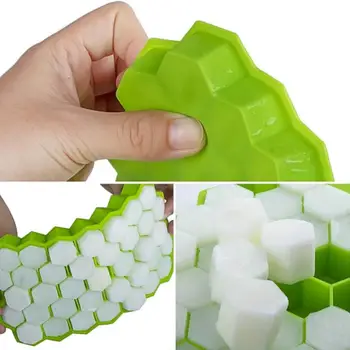 1~10PCS יצירתי חלת דבש הבורא הניתן לשימוש חוזר מגשים סיליקון עובש BPA חינם קרח עובש עם מכסים נשלפים
