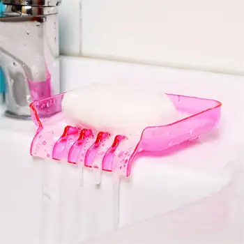 1~10PCS יצירתי, צבעוני מפל מים סבון כלים מפלסטיק שאיבה ללא להחליק מטבח מקלחת ספוג סבון בעל ניקוז האמבטיה