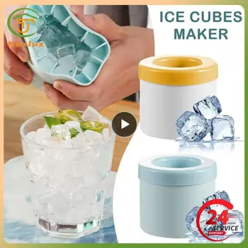1~10PCS מגש וויסקי קוקטייל קטנות קוביות קרח גליל גביע סיליקון קל לשחרר כדור הקרח הבורא עם מכסה