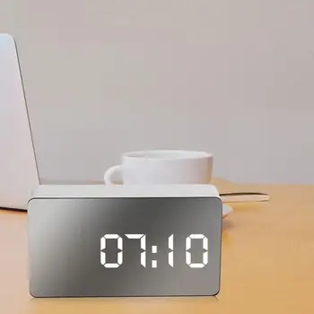 1~10PCS מראה שעון של שולחן רב תכליתי דיגיטליים נודניק לתזכורת להציג את הזמן בלילה אור LED לשולחן העבודה בבית עיצוב מתנות