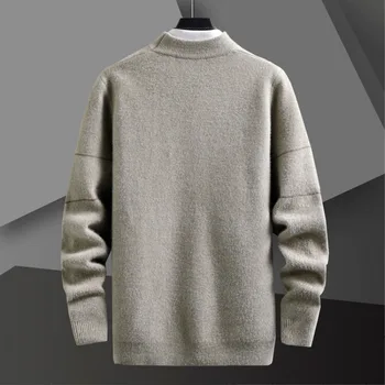 2023 הסתיו-חורף החדשה של גברים אופנה מזדמן סוודר לסרוג סוודר בצבע מלא הדפסה מאות ראשי סוודר סוודר