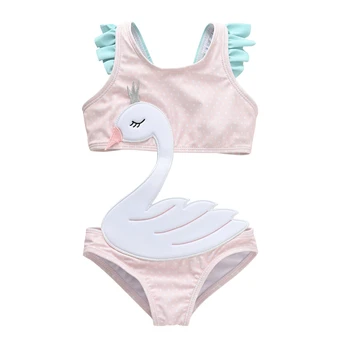 2023 הקיץ ילדים בנות בגדי ים מקסים חיה עיצוב חתיכה אחת הפעוט הפעוט בגדי ילדה חוף ביקיני שחייה