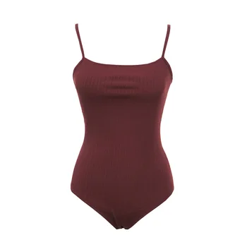 2023 קוריאנית חתיכה אחת של בגדי נשים סקסיים קלע אדום לצלול ללא משענת משולש לשחות ללבוש בקיץ בגד גוף הרוחץ בבריכה