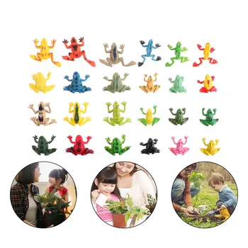 24 יח ' צפרדע קטנה דגם צפרדעים איור צעצוע של דגים אקווריום קישוט פסלון זעיר דמויות Pvc דגמים צעצועי ילדים ילד