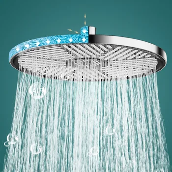 25cm גשמים ראשי מקלחת העליון לחץ גבוה סילבר ראש מקלחת גשם, אמבטיה קיר מתכוונן ראש מקלחת אביזרי אמבטיה במקלחת