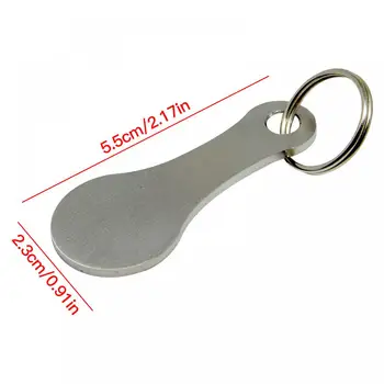 2Pcs/set עגלת קניות סמלי מפתח טבעת ממוחזר סגסוגת אלומיניום שרשרת מפתח אביזרים מחזיק מפתחות קמיעות מתכת משובח מחזיק מפתחות
