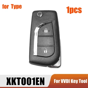 2X עבור Xhorse XKTO01EN אוניברסלי חוט מפתח פוב מרחוק 2 כפתורים עבור טויוטה סוג VVDI מפתח כלי