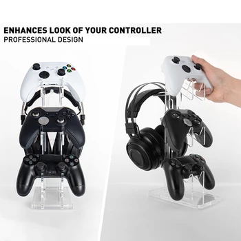3 Tier המשחק להתמודד עם שולחן תצוגה לעמוד על מתג PS4 PS5 אקריליק משחקים בקר אוזניות קולב בעל חלקים ואביזרים