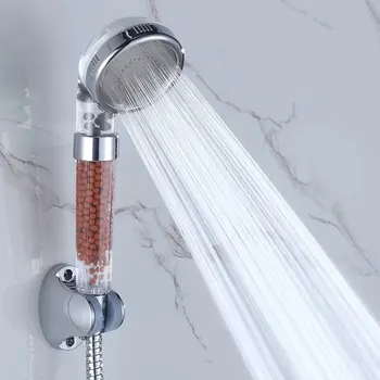 3-מצב המקלחת ראש מקלחת מתכוונן בלחץ גבוה לחיסכון במים ראש מקלחת יון שלילי מסנן ספא אביזרי אמבטיה