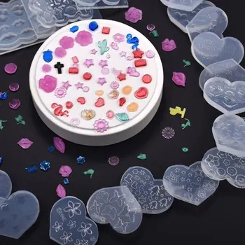 3D באינטרנט סלבריטאים נייל ארט קישוטים סיליקון עובש DIY מיני UV שרף אפוקסי פרחים חתולים לעצב תכשיטי תליון מה שהופך כלי