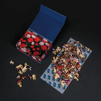 3D ייחודי מעץ פאזל מסתורי חידות בעלי חיים בוטיק מתנה קופסת אריזת מתנה למבוגרים ילדים נפלאים מונטסורי צעצועים מתנה
