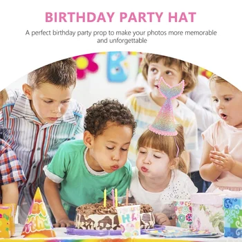 4 יח ' כובע יום הולדת זנב דג כובעים ילד כיסוי הראש מסיבה כתרים Babyboy מתנות לקשט ציוד צילום ואביזרים הבחורה חתונה אורחים