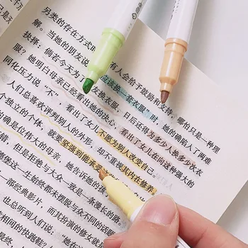 4 צבעים/תיבה נצנצים מדגיש העט סמנים ניאון עטי סימון עטים אמנות סמן יפנית חמוד נייר מכתבים של בית הספר