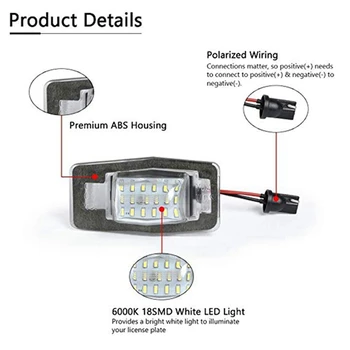 4Pcs לוחית רישוי אור לוחית רישוי אור לברוח פורד מרקורי מאזדה MX-5 MPV