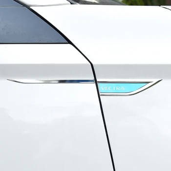 4pcs סגנון רכב צד כנף פנדר מתכת לקצץ סמל אופל Vectra גוף מכונית קו המותניים מדבקה מדבקות אביזרים