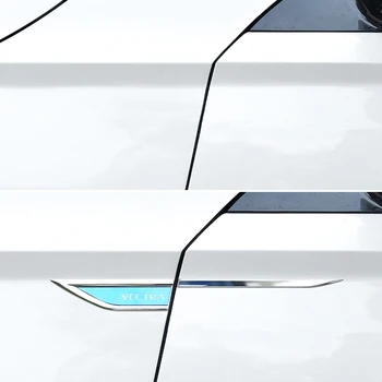 4pcs סגנון רכב צד כנף פנדר מתכת לקצץ סמל אופל Vectra גוף מכונית קו המותניים מדבקה מדבקות אביזרים