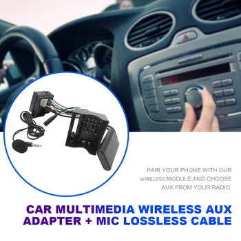5-12V מכונית אלחוטי כבל אודיו 12Pin מודול Bluetooth רדיו סטריאו AUX-IN שמע מתאם עם 1.5 מיקרופון חוט פיג ' ו, מומחה RD4