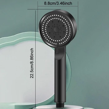 5 מצב ראש מקלחת מים מתכוונן שמירת לחץ גבוה האמבטיה כף יד גשמים שירותים ספריי עיסוי ספא מקלחת ABS חלקים
