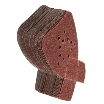 50pcs Sandpapers להגדיר ערכת חצץ סנדר מצורפים חלקי חילוף עכבר שיוף סדינים כריות שחור & דקר