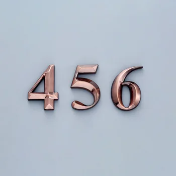 5cm 3D הבית מספר את דלת מספר לוחית המספר רחוב תא דואר מספר מדבקות מספרים שטוח מספר דילים מספר חיצונית דלת