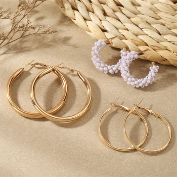 6 זוגות/סטים קסם תכשיטים אפרסק לב קריסטל עגילים לנשים בציר נשים מעגל חרוזים עגילים סטים Pendientes Mujer