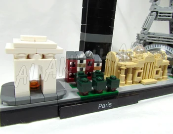 649pcs אדריכלות קו הרקיע זוגות מגדל אייפל גראנד פאלה (Arc de Triomphe) 20044 בניין צעצועים תואם ילדים לבנים