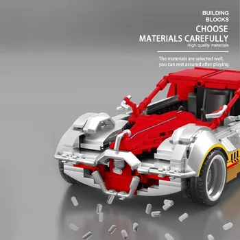 720pcs העיר טכניים לסגת המפורסמת מירוצים אבני בניין מומחה מכונית ספורט דגם הרכב לבנים Moc צעצועים לילדים