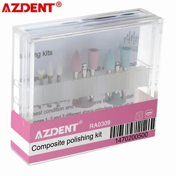 AZDENT שיניים מרוכבים ליטוש ערכת 9Pcs/תיבת רה 0309 קרמיקה גומי סיליקון Polishers להגדיר עבור קונטרה זווית רפואת שיניים כלים