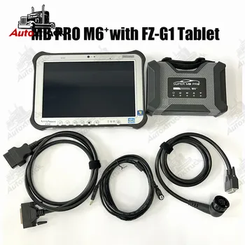 Diagnostik משאית MB Pro M6+ עם FZ-G1 טאבלט WIFI DoIP V-CI M6 כוכב אבחון&תכנות כלי אבחון