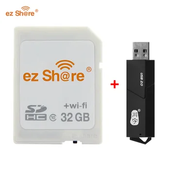 EZ לשתף 32GB 64GB 128GB 256GB כרטיס SD אלחוטי WIFI לשתף זיכרון SD Card 32GB Class 10 SDHC חינם כרטיס הקורא משלוח