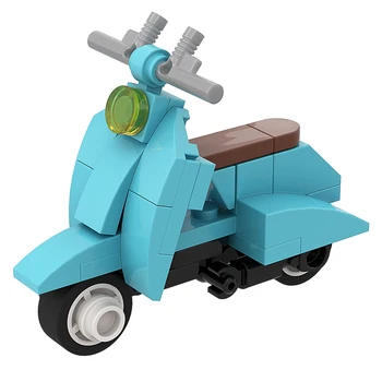 Gobricks MOC חופשה ברומא מיני אופנוע SheepsBuilding בלוק להגדיר מירוץ כביש Hiddens אופנוע לבנים צעצועים לילדים מתנה