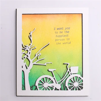 InLoveArts אופניים&עץ חיתוך מתכת מת לחתוך למות עובש מלבן מסגרת הדבקות נייר האלבום שבלונות מלאכה החדשים