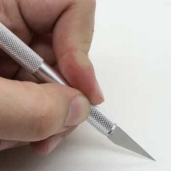KUAIQU החלקה מתכת אזמל ערכת כלי גילוף DIY מלאכה סכין + 40 להב טלפון נייד מחברת סרט דגם כלי חיתוך נייר