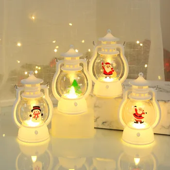 LED חג המולד קטנה, תאורה נייד מופעל באמצעות סוללה תלויים פנסים חגיגי מסיבת קישוטי חג המולד סנטה קלאוס עיצוב