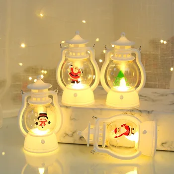 LED חג המולד קטנה, תאורה נייד מופעל באמצעות סוללה תלויים פנסים חגיגי מסיבת קישוטי חג המולד סנטה קלאוס עיצוב