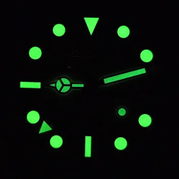 NH34 מקרה 39mm שעון gmt השעון מקרה NH34 חיוג ירוק זוהר גברים של שעון במקרה נירוסטה במקרה ספיר זכוכית nh34 תנועה