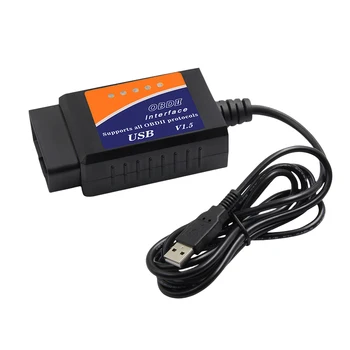 OBDII USB הרכב סורק אבחון PIC18F25K80 צ ' יפ אוטומטי קוד הקורא ELM 327 ממשק USB OBD2 רכב כלי אבחון ואביזרי רכב