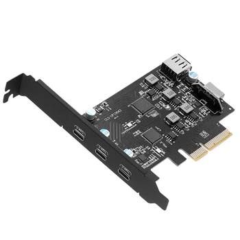 PCI-E ל-USB3.2 PCI Express הרחבה כרטיס מתאם 20Gbps PCI-E Type-C כרטיס תמיכה עבור Windows 7/8/10/Mac OS/Linux