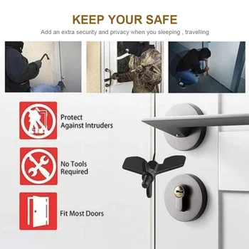 Portable Anti-theft הדלת פקק הגנה עצמית מנעול אבטחה עמיד נסיעות דלת הארונית כלי בחינם בבית מלון הספר הדירה