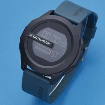 POSHI ספורט Watch עבור אדם יוקרה דיגיטלי שעון יד שעון עצר זוהר עם תאריך שבוע המקורי השעון עמיד למים משלוח חינם