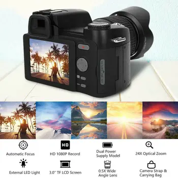 Protax/פולו D7200 מצלמת וידאו דיגיטלית 33MPcamera מצלמה דיגיטלית מקצועית 24X זום אופטי מצלמה בתוספת LED פנסי חינם
