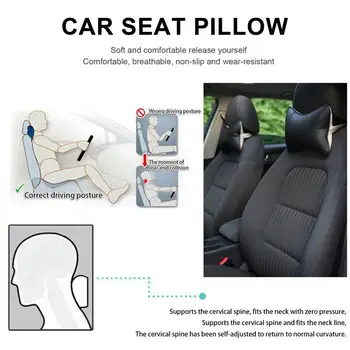 PVC עור לנשימה המכונית כריות משענת הצוואר לנוח כרית תמיכה מושב אביזרים אוטומטי שחור כסא בטיחות כרית אוניברסלית