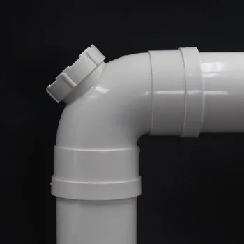 PVC צינור הניקוז המרפק חיבור מרפק עם בדיקה נמל גן מים מחברים תעשייתיים מים אבזרי צנרת 1 יח'