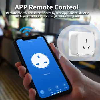 Tuya Au חכם ערוץ Tuya חכם החיים App בית חכם אלחוטי Smart Plug Au מיני שקע 16a שקע חשמל שליטה קולית