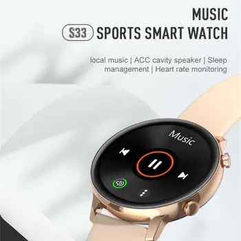 Uhoofit S33 חיוג שיחה שעון חכם מוסיקה ספורט Smartwatch עמיד למים ניטור קצב לב גברים, נשים, שעון עבור אנדרואיד IOS